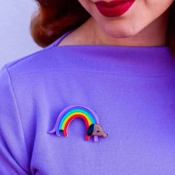 Erstwilder Rainbow Ruff Brooch^ Brooches