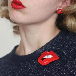 Erstwilder Science Fiction Lips^ Brooches