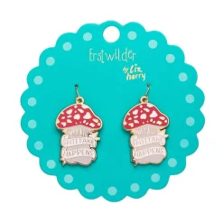 Erstwilder Shiitake Happens Enamel Drop Earrings^ Enamel Earrings