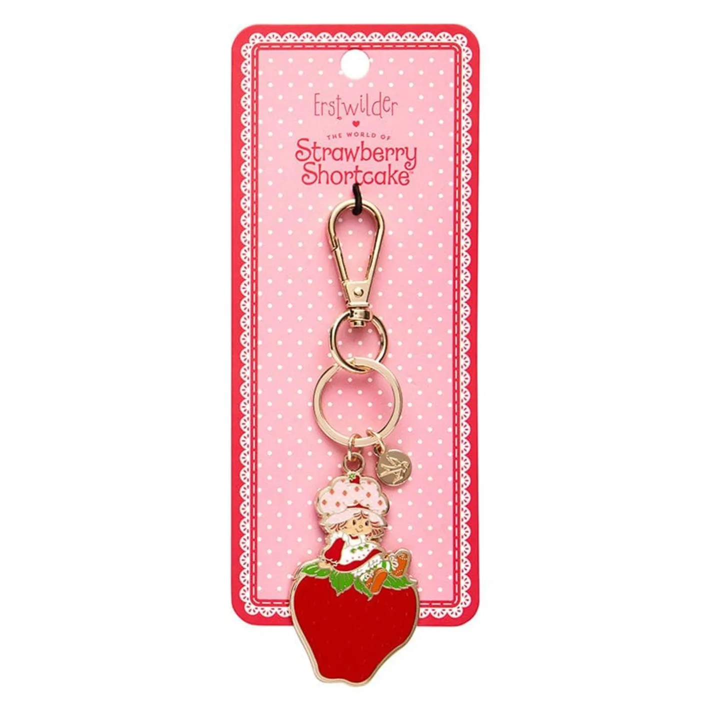 Erstwilder Sitting On A Strawberry Enamel Key Ring^ Enamel Key Rings