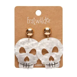 Erstwilder Skull Ripple Statement Earrings - White^ Essential Earrings