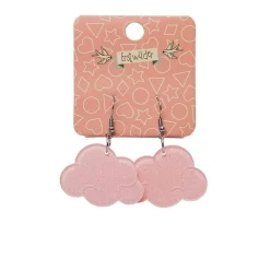 Erstwilder Solid Cloud Glitter Resin Drop Earrings - Pink^ Essential Earrings