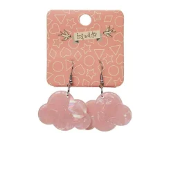 Erstwilder Solid Cloud Solid Glitter Resin Drop Earrings - Pink^ Essential Earrings