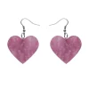 Erstwilder Solid Heart Ripple Resin Drop Earrings - Mauve^ Essential Earrings