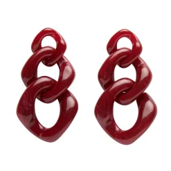 Erstwilder Statement Marble Chain Earrings - Ruby Red^ Essential Earrings