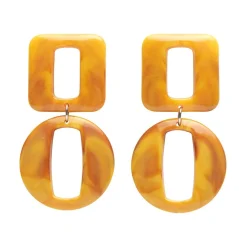 Erstwilder Statement Marble Chunky Drop Earrings - Mustard^ Essential Earrings