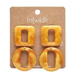 Erstwilder Statement Marble Chunky Drop Earrings - Mustard^ Essential Earrings