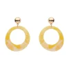 Erstwilder Statement Marble Resin Circle Drop Earrings - Yellow^ Essential Earrings