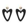 Erstwilder Statement Ripple Resin Heart Drop Earrings - Black^ Essential Earrings