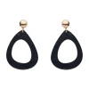 Erstwilder Statement Ripple Resin Tear Drop Earrings - Black^ Essential Earrings