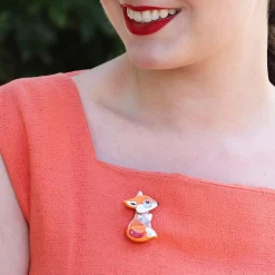Erstwilder The Footloose Fox Mini Brooch^ Brooches