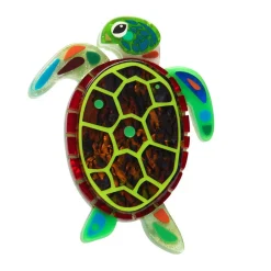 Erstwilder The Graceful Green Sea Turtle Brooch^ Brooches