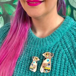 Erstwilder The Masterful Meerkat Mini Brooch^ Brooches