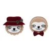 Erstwilder The Slothertons Double Brooch^ Brooches