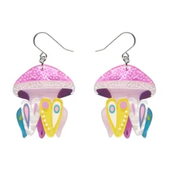 Erstwilder The Whimsical White Spotted Jellyfish Drop Earrings^ Earrings
