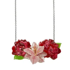 Erstwilder Tickled Pink Flower Necklace (Small)^ Necklaces
