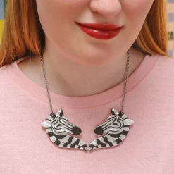 Erstwilder Zelda The Zany Zebra Necklace^ Necklaces